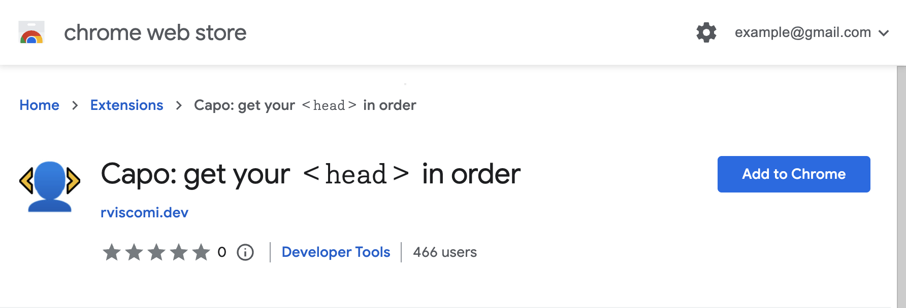 The Capo extension in the Chrome Web Store